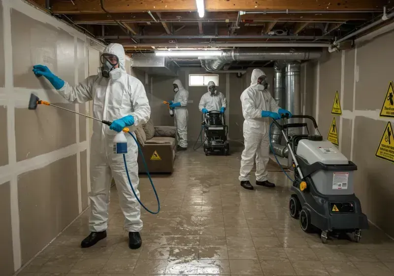 Basement Moisture Removal and Structural Drying process in Dallas County, IA